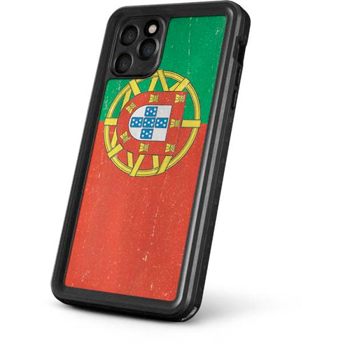 Portugal Flag Distressed iPhone 11 Pro Max Waterproof Case
